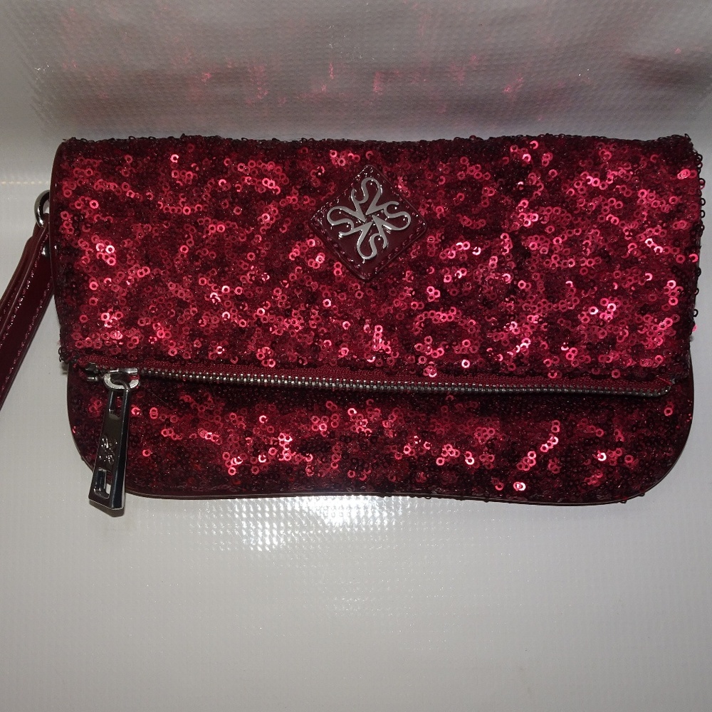 Simply Vera Wang Sequin Wristlet Clutch Purse